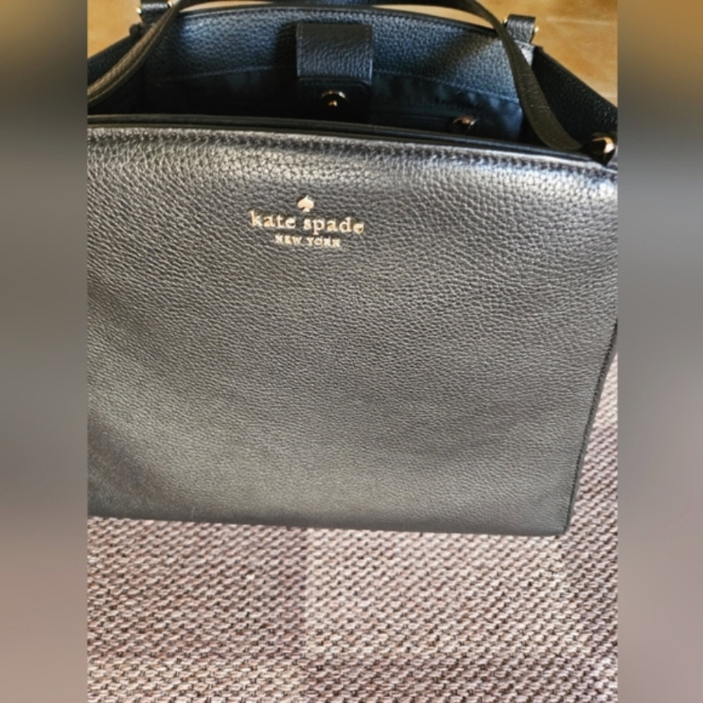 Kate Spade Brim Laptop Tote in Black Pebbled Leather - Picture 7 of 16